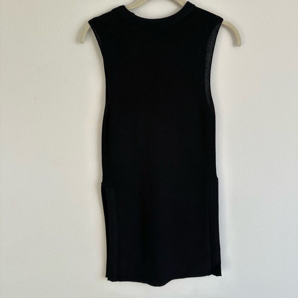 Wilfred Aritzia Knit Sweater Tank Black Size XS Palmier Tunic Sleeveless Side - Picture 5 of 7